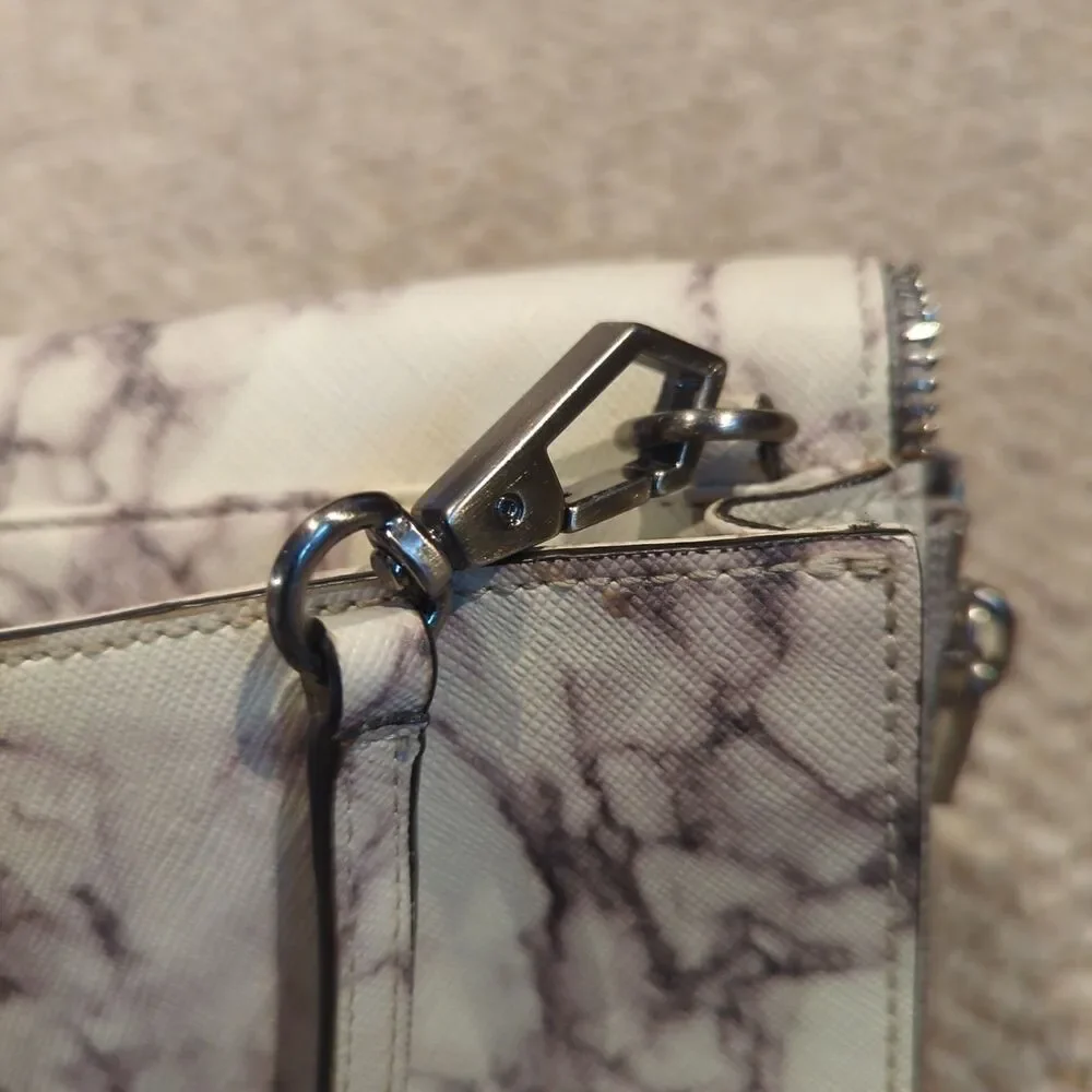Rebecca Minkoff Avery Marble Print Envelope Crossbody Purse Bag